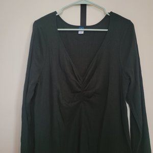 Old Navy Women's Long-Sleeve Cinched-Front Rib-Knit T-Shirt